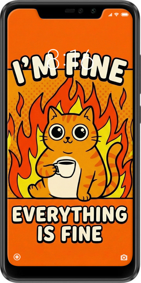 TPU чехол Funny Cat для Xiaomi Redmi Note 6 Pro - 6786b-1551 изображение 