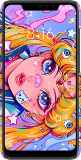 3D пластиковий матовий чехол Сейлор Мун 4 для Xiaomi Redmi Note 6 Pro - 6353m-1551 изображение 
