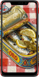 3D пластиковый матовый чехол Vintage Sardine Tin Phone для Xiaomi Redmi Note 6 Pro - 6772m-1551 изображение 