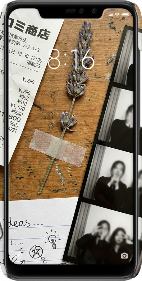 3D пластиковый матовый чехол Aesthetic Scrapbook Collage для Xiaomi Redmi Note 6 Pro - 6773m-1551 изображение 