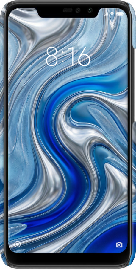 3D пластиковый матовый чехол Liquid Chrome для Xiaomi Redmi Note 6 Pro - 6781m-1551 изображение 