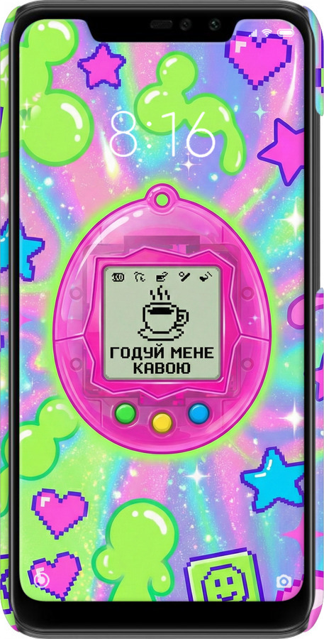 3D пластиковий матовий чехол Y2K Aesthetic Retro Pet: Годуй мене кавою для Xiaomi Redmi Note 6 Pro - 6784m-1551 изображение 