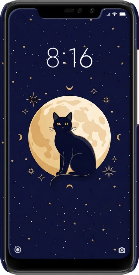 3D пластиковый матовый чехол Cute Cat Celestial/Witchy для Xiaomi Redmi Note 6 Pro - 6787m-1551 изображение 