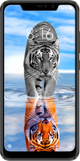 2D пластиковий чехол Тигр для Xiaomi Redmi Note 6 Pro - 6016t-1551 изображение 