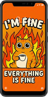 Силиконовый чехол Funny Cat для Xiaomi Redmi Note 6 Pro - 6786u-1551 изображение 