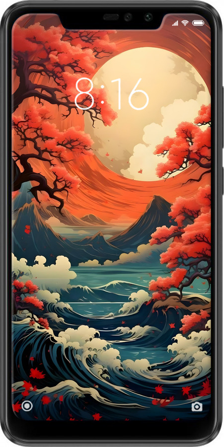 2D пластиковий чехол Природа Японії для Xiaomi Redmi Note 6 Pro - 6327t-1551 изображение 