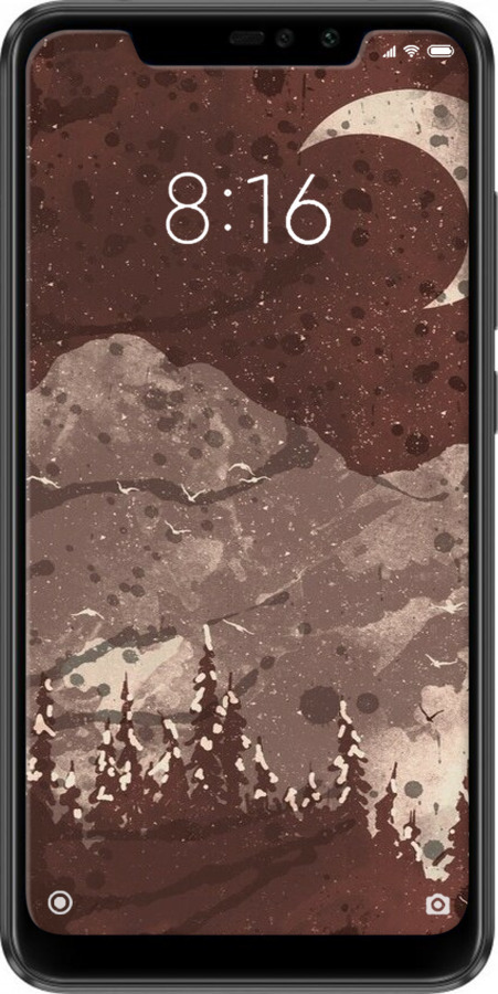 2D пластиковый чехол С изображением лунного пейзажа в ночном лесу для Xiaomi Redmi Note 6 Pro - 6546t-1551 изображение 