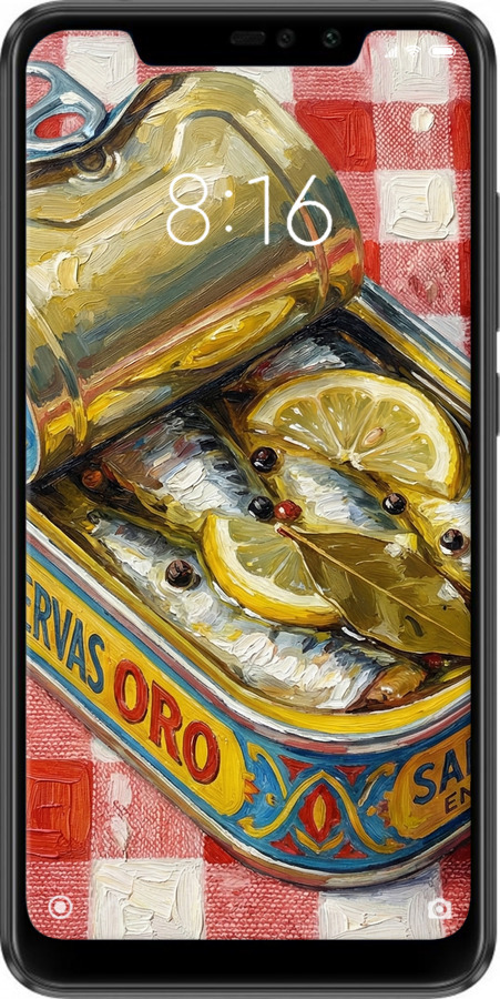 2D пластиковий чехол Vintage Sardine Tin Phone для Xiaomi Redmi Note 6 Pro - 6772t-1551 изображение 