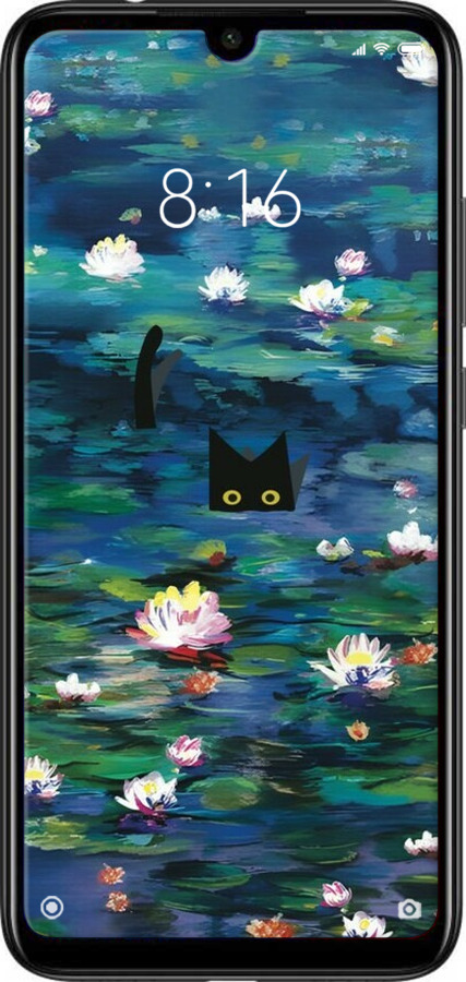 TPU чехол Чохол із зображенням водяних лілій Моне та кішок для Xiaomi Redmi Note 7 - 6399b-1639 изображение 