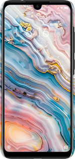 3D пластиковый матовый чехол Мрамор красивый для Xiaomi Redmi Note 7 - 6376m-1639 изображение 