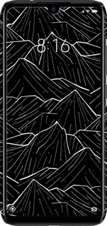 3D пластиковый матовый чехол С изображением Темных гор для Xiaomi Redmi Note 7 - 6489m-1639 изображение 