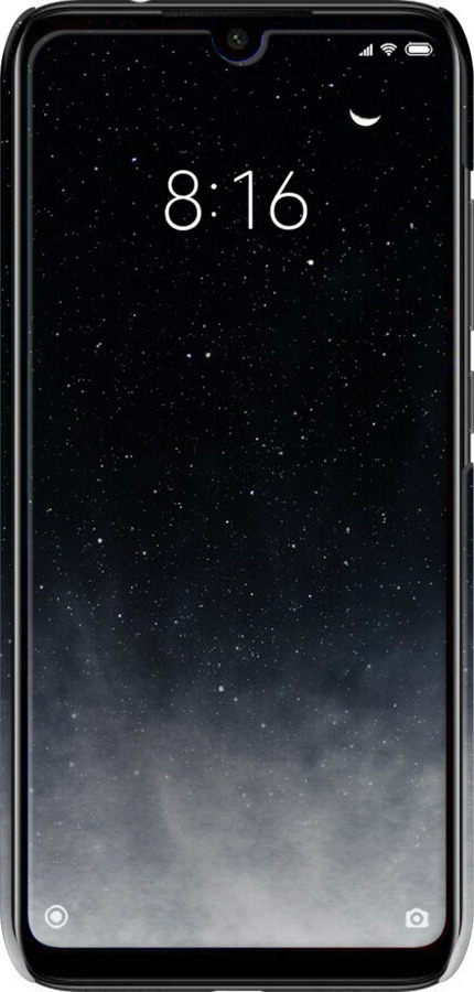 3D пластиковый матовый чехол Сині хмари, Синій місяць для Xiaomi Redmi Note 7 - 6396m-1639 изображение 