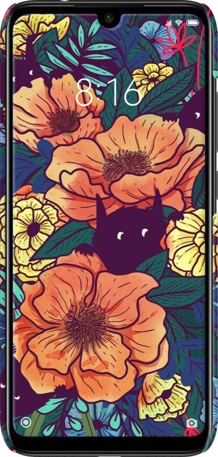 3D пластиковый матовый чехол С изображением полевых цветов для Xiaomi Redmi Note 7 - 6419m-1639 изображение 