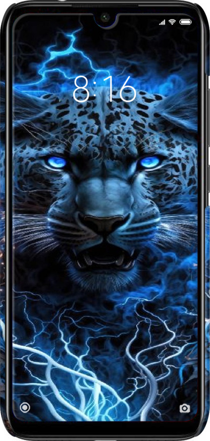 3D пластиковый матовый чехол Ледяной леопард для Xiaomi Redmi Note 7 - 6460m-1639 изображение 