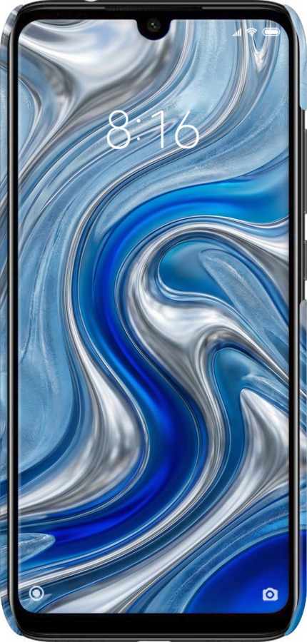 3D пластиковый матовый чехол Liquid Chrome для Xiaomi Redmi Note 7 - 6781m-1639 изображение 