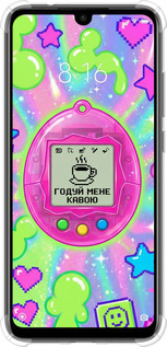 Силикон с усиленными углами чехол Y2K Aesthetic Retro Pet: Годуй мене кавою для Xiaomi Redmi Note 7 - 6784sp-1639 изображение 