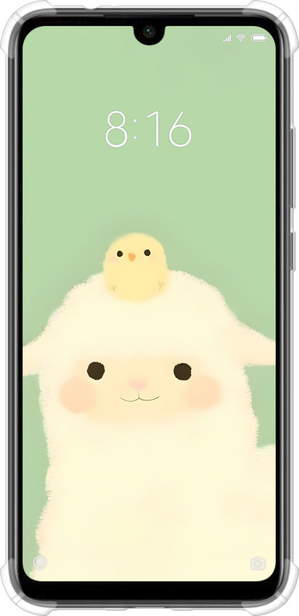 Силикон с усиленными углами чехол Барашек и ципленок для Xiaomi Redmi Note 7 - 6369sp-1639 изображение 