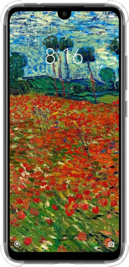 Силикон с усиленными углами чехол Винсент Ван Гог-Маковое поле для Xiaomi Redmi Note 7 - 6466sp-1639 изображение 