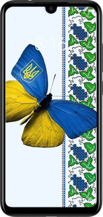 Силиконовый чехол Желто-голубая бабочка для Xiaomi Redmi Note 7 - 1054u-1639 изображение 