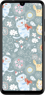 Силиконовый чехол Котята v3 для Xiaomi Redmi Note 7 - 1223u-1639 изображение 
