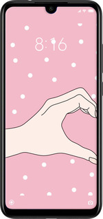 Силиконовый чехол Половинка сердца для Xiaomi Redmi Note 7 - 4340u-1639 изображение 