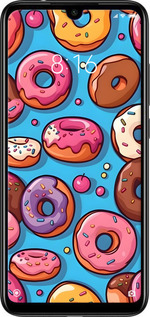 Силиконовый чехол Пончики для Xiaomi Redmi Note 7 - 6318u-1639 изображение 