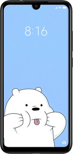 Силиконовый чехол Милый мишка для Xiaomi Redmi Note 7 - 6357u-1639 изображение 
