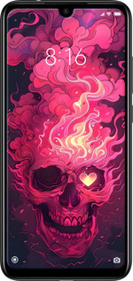 Силиконовый чехол Череп арт для Xiaomi Redmi Note 7 - 6385u-1639 изображение 