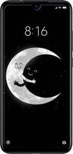 Силиконовый чехол Лунные объятия для Xiaomi Redmi Note 7 - 6508u-1639 изображение 