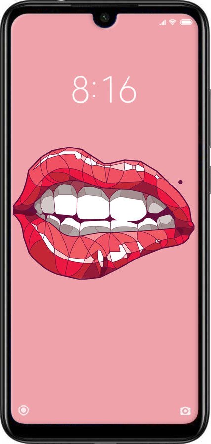 Силиконовый чехол Sexy lips для Xiaomi Redmi Note 7 - 4174u-1639 изображение 