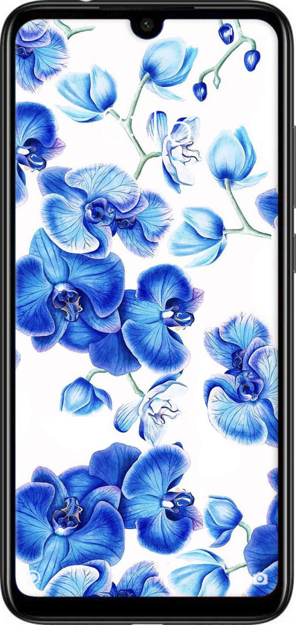 Силиконовый чехол Голубые орхидеи для Xiaomi Redmi Note 7 - 4406u-1639 изображение 