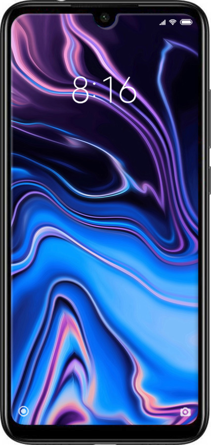 Силиконовый чехол Узор воды для Xiaomi Redmi Note 7 - 4491u-1639 изображение 
