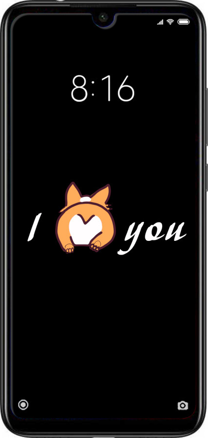 Силиконовый чехол Люблю для Xiaomi Redmi Note 7 - 4586u-1639 изображение 