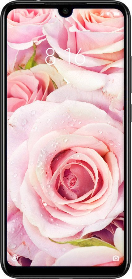 Силиконовый чехол Розы для Xiaomi Redmi Note 7 - 525u-1639 изображение 