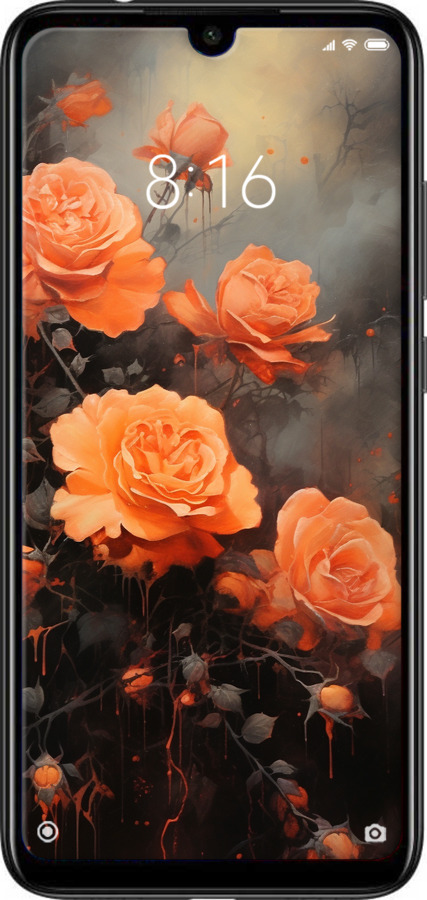 Силиконовый чехол Оранжевые розы для Xiaomi Redmi Note 7 - 5944u-1639 изображение 