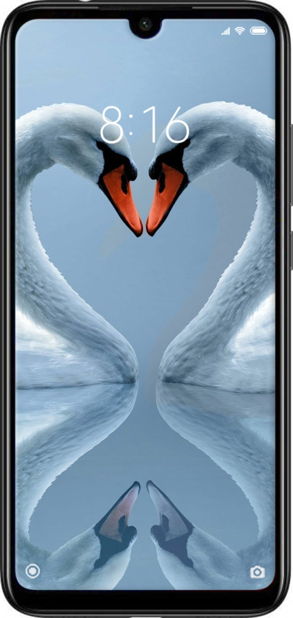 Силіконовий чехол Лебеді для Xiaomi Redmi Note 7 - 6007u-1639 изображение 