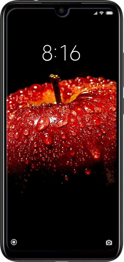 Силиконовый чехол Яблоко для Xiaomi Redmi Note 7 - 6022u-1639 изображение 