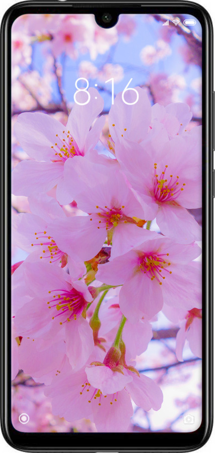 Силиконовый чехол Сакура для Xiaomi Redmi Note 7 - 6029u-1639 изображение 