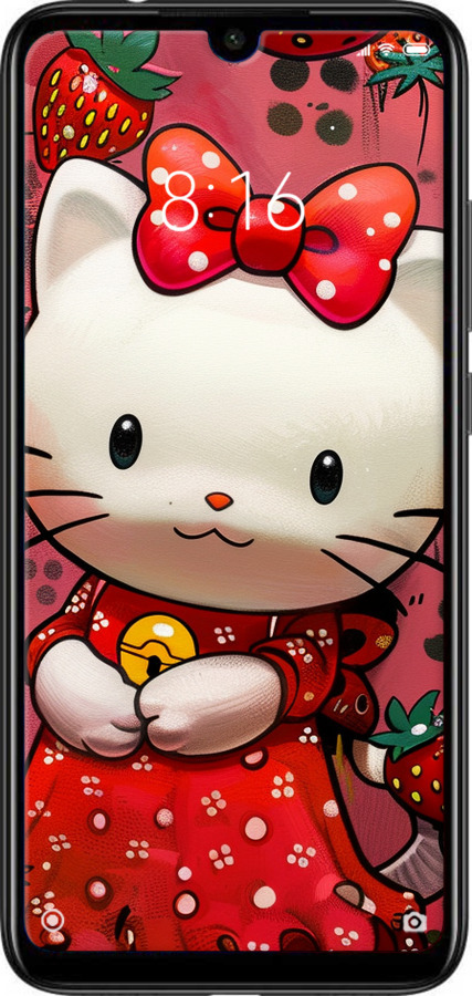 Силиконовый чехол hello kitty1 для Xiaomi Redmi Note 7 - 6036u-1639 изображение 