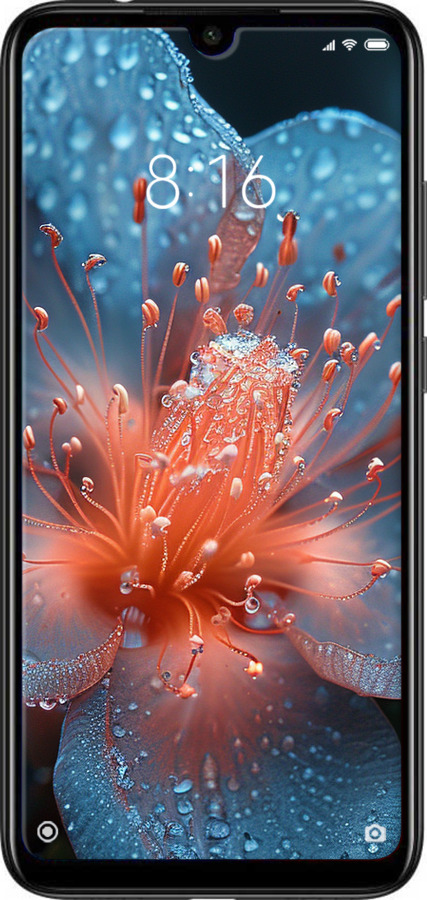 Силиконовый чехол Роса на цветке для Xiaomi Redmi Note 7 - 6039u-1639 изображение 