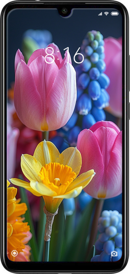 Силиконовый чехол Весенние цветы для Xiaomi Redmi Note 7 - 6058u-1639 изображение 