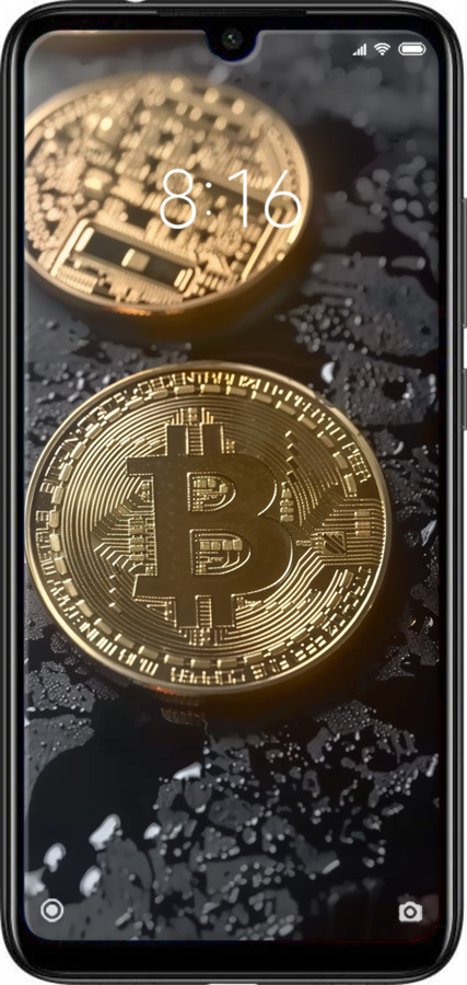 Силиконовый чехол Вулканический Bitcoin для Xiaomi Redmi Note 7 - 6092u-1639 изображение 