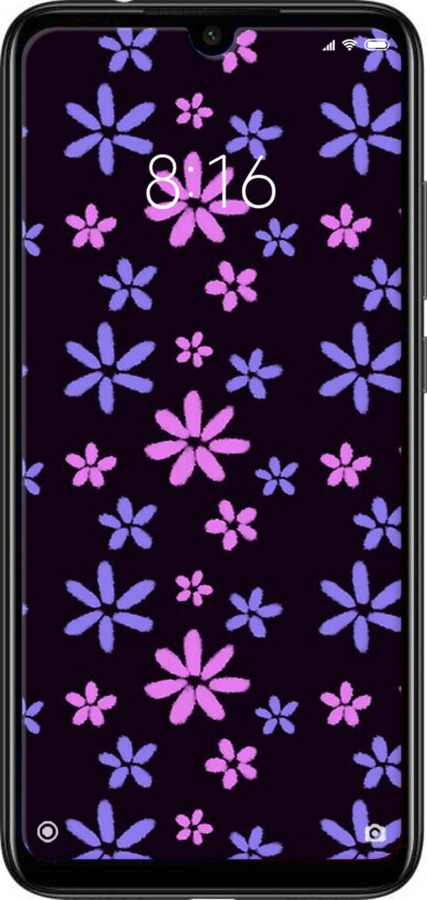 Силиконовый чехол с  цветами для Xiaomi Redmi Note 7 - 6258u-1639 изображение 