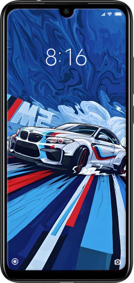 Силиконовый чехол БМВ для Xiaomi Redmi Note 7 - 6292u-1639 изображение 