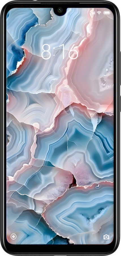 Силиконовый чехол Мрамор для Xiaomi Redmi Note 7 - 6306u-1639 изображение 