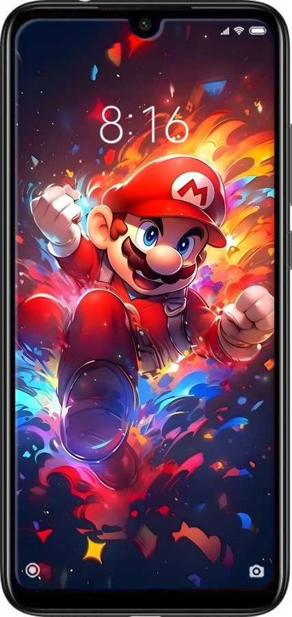 Силиконовый чехол Супер Марио для Xiaomi Redmi Note 7 - 6342u-1639 изображение 