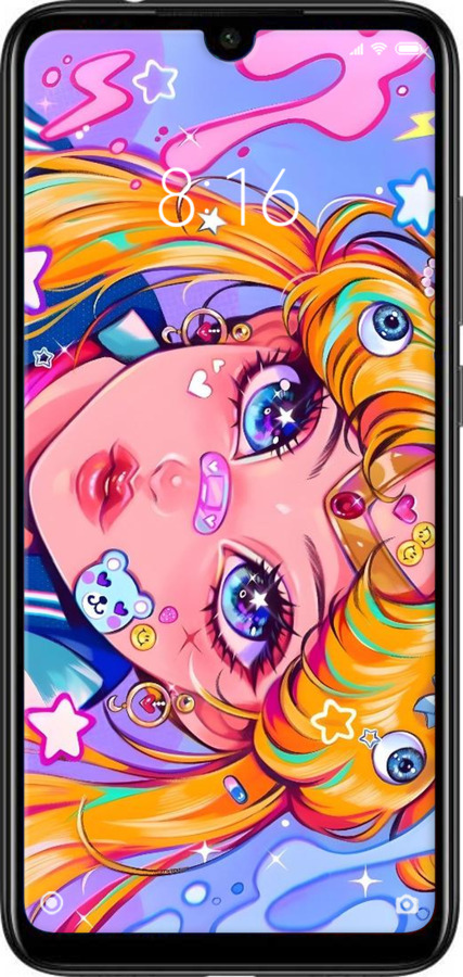 Силіконовий чехол Сейлор Мун 4 для Xiaomi Redmi Note 7 - 6353u-1639 изображение 
