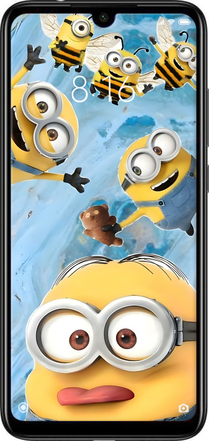 Силиконовый чехол Миньоны для Xiaomi Redmi Note 7 - 6386u-1639 изображение 