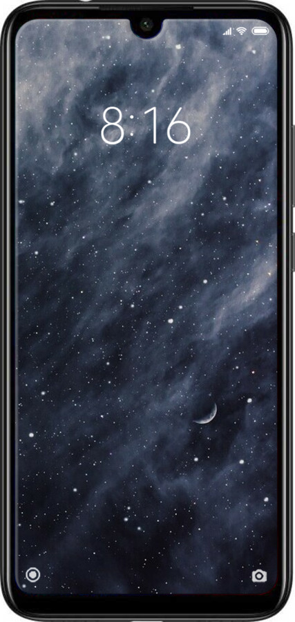 Силиконовый чехол Голубые облака, Голубая луна для Xiaomi Redmi Note 7 - 6398u-1639 изображение 