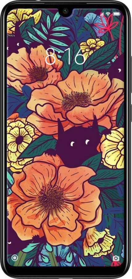 Силиконовый чехол С изображением полевых цветов для Xiaomi Redmi Note 7 - 6419u-1639 изображение 